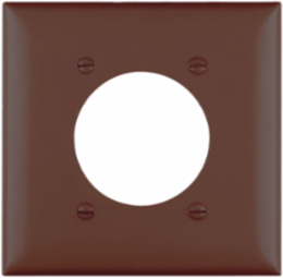 TradeMaster 2-Gang Nylon Wall Plate, 2.1563 Inch Opening, 4.75 Inch Width, Brown