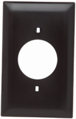 TradeMaster 1-Gang Nylon Wall Plate, 1.5938 Inch Opening, Brown
