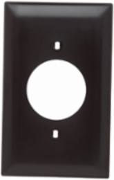 TradeMaster 1-Gang Nylon Wall Plate, 1.5938 Inch Opening, Brown