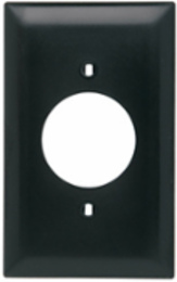 TradeMaster 1-Gang Nylon Wall Plate, 1.5938 Inch Opening, Black