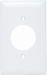 TradeMaster Nylon Wall Plate, 1-Gang with 1.5938 Inch Opening, White