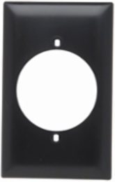 TradeMaster 1-Gang Nylon Wall Plate, 2.156 Inch Opening, Black, Matte Finish