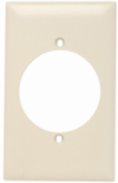 TradeMaster 1-Gang Nylon Wall Plate, 2.156 Inch Opening, Gray