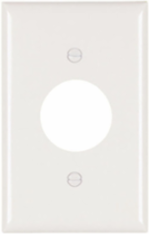 TradeMaster 1-Gang Nylon Wall Plate, White, 4.6875 Inch x 2.9375 Inch
