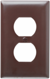 TradeMaster 1-Gang Nylon Wall Plate, 4.6875 Inch Height, 2.9375 Inch Width, Brown