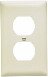 TradeMaster 1-Gang Nylon Wall Plate, Light Almond, 4.6875 Inch Height