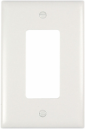 Junior Jumbo 1-Gang Nylon Wall Plate, 3.3125 Inch x 5.0625 Inch, White