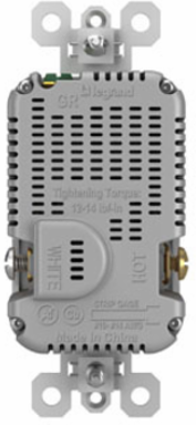 15A Tamper-Resistant Receptacle With 2 USB Type-C Ports, Gray, 1.693 Inch Width