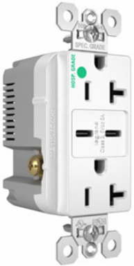 Hospital-Grade 20A Receptacle with USB C Fast Charging Ports 2.677 Inch Height