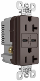 20A 125V Tamper-Resistant Duplex Receptacle with USB C Fast Charging Ports 1.425 Inch Depth