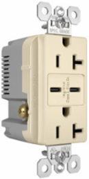 20A 125V Tamper-Resistant Duplex Receptacle with USB C Fast Charging Ports, 1.693 Inch Width