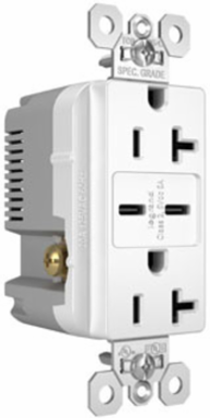 20A 125V Tamper-Resistant Duplex Receptacle with USB C Fast Charging Ports, 2.68 Inch Height, 1.69 Inch Width, White