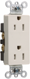 15A 125V Tamper-Resistant Decorator Duplex Receptacle, Light Almond, 1.37 Inch Width