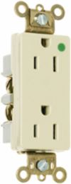Tamper-Resistant Hospital Grade Receptacle 15A 125V Ivory 2.635 Inch Height