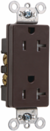 20A 125V Tamper-Resistant Duplex Receptacle, Side Wire, Brown, 3.28 Inch Height