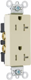 20A 125V Tamper-Resistant Decorator Duplex Receptacle, Ivory, 3.28 Inch Height