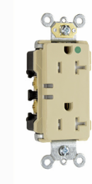 20A Hospital-Grade Receptacle, Light Almond, 2.75 Inch Height, 1.625 Inch Width