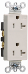 20A 125V Heavy Duty Tamper-Resistant Decorator Duplex Receptacle, 2.635 Inch Height, Light Almond