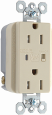 Tamper-Resistant Heavy Duty Surge Protective Duplex Receptacle 15A 125V Ivory