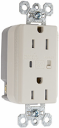 Tamper-Resistant Surge Protective Duplex Receptacle 15 Amp 125 Volt Light Almond