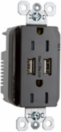15A 125V Tamper-Resistant USB Outlet with 3.1A Charging, Brown