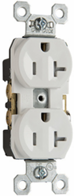 20A 125V Tamper-Resistant Duplex Receptacle, Light Almond, 1.37 Inch Width