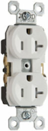 20A 125V Tamper-Resistant Duplex Receptacle, Light Almond, 1.37 Inch Width