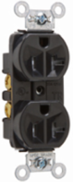 20A 125V Tamper-Resistant Duplex Receptacle, 1.322 Inch Width, Black