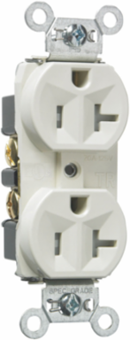 20A 125V Tamper-Resistant Duplex Receptacle, Light Almond, 1.322 Inch Width