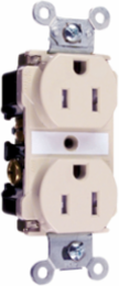Tamper-Resistant Receptacle 15A 125V Light Almond, 2.75 Inch Height