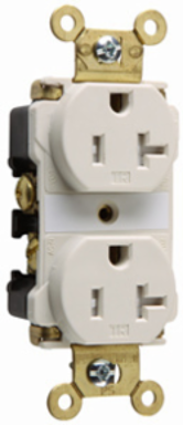20A 125V Tamper-Resistant Duplex Receptacle, 1.625 Inch Width, Light Almond