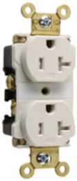 20A 125V Tamper-Resistant Duplex Receptacle, 1.625 Inch Width, Light Almond