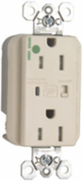 Tamper-Resistant Hospital Grade Heavy Duty Surge Protective Duplex Receptacle 15 Amp 125 Volt, Light Almond