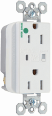Tamper-Resistant Hospital Grade Surge Protective Duplex Receptacle 15Amp 125Volt