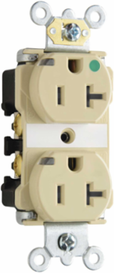 20A Heavy Duty Hospital-Grade Receptacle, Light Almond, 2.75 Inch Height