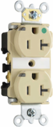 20A Heavy Duty Hospital-Grade Receptacle, Light Almond, 2.75 Inch Height