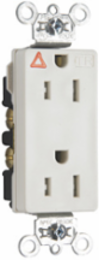 Tamper-Resistant Decorator Receptacle, 15A, 125V, Light Almond, 3.625 Inch Height