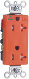Tamper-Resistant Isolated Ground Decorator Receptacle, 20A 125V, Orange, 1.25 Inch Depth