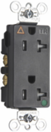 Tamper-Resistant Hospital Grade Receptacle, 20A 125V, Black, 3.625 Inch Height