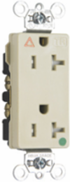 Tamper-Resistant Hospital Grade Receptacle, 20A, 125V, Ivory, 1.187 Inch Width