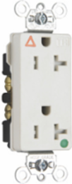 Tamper-Resistant Hospital Grade Receptacle 20A 125V Light Almond 1.187 Inch Width