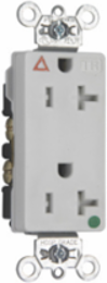Tamper-Resistant Hospital Grade Receptacle, 20A, 125V, 3.625 Inch Height, White