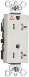 Tamper-Resistant Decorator Receptacle 20A 125V Light Almond, 3.625 Inch Height