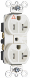 20A 125V Heavy Duty Tamper-Resistant Duplex Receptacle, Light Almond, 2.625 Inch Height