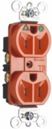 Tamper-Resistant Hospital Grade Receptacle 15A 125V Orange 2-5/8 Inch x 1-3/16 Inch x 1-1/4 Inch