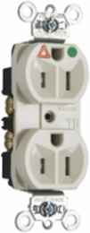Tamper-Resistant Hospital Grade Receptacle 15A 125V Light Almond 2.625 Inch Height