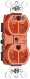 Tamper-Resistant Isolated Ground Hospital Grade Receptacle 20A 125V Orange 2.25 Inch Height
