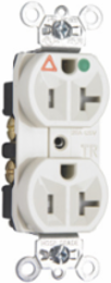 Tamper-Resistant Hospital Grade Receptacle, 20A 125V, Light Almond, 1.187 Inch Width, 1.25 Inch Depth