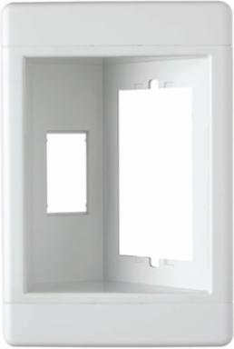 Single-Gang Recessed TV Box, White for 12 Multimedia Connections