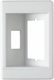 Single-Gang Recessed TV Box, White for 12 Multimedia Connections